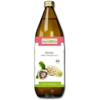 Mynatura Bio Noni-Saft 3x 1 Liter Glasflasche I Noni Direktsaft I 100% pflanzlich I Ohne Zusätze I Fruchtsaft aus Morinda citrifolia L. (3 x 1L Flasche)