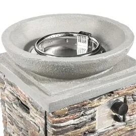 Teamson Home Feuerstelle, Grau, Stein, 50x72x72 cm, Freizeit, Campingzubehör, Feuerschalen