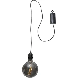 LED Leuchtkugel Hängeleuchte Glaskugel 12,5cm für Garten Außen grau