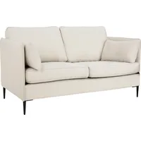 2-Sitzer LEONIQUE "Light" Sofas Gr. B/H/T: 130cm x 83cm x 92cm, Struktur weich, weiß inklusive loser Zierkissen, mit schmalen Armlehnen und Teleskopfüßen