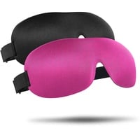 Molirex 3D Schlafmaske Nachtmaske - 2er-Pack Schlafbrille Frauen & Herren, mit Verstellbarem Riemen augenmaske