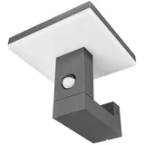 LUCANDE LED Wandleuchte außen Olesia mit Bewegungsmelder Spritzwassergeschützt Modern in Schwarz Aluminium 1-flammig