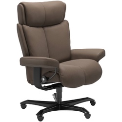 STRESSLESS Bürostuhl Magic Office Leder Braun Batick Mole M (Medium)