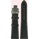 Certina - Leder Ds Podium Gent Square Lederband Schwarz 23/18mm C600013742 - alligator-prägung,rind,schwarz