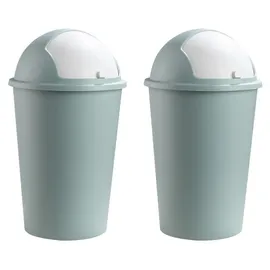Home4You Mülleimer 50 l Pastellgrün