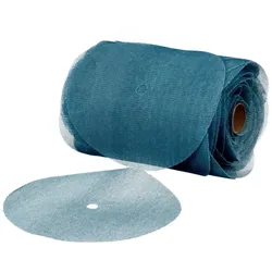 3M Gitternetz Schleifscheibe Blau auf Rolle, 150 mm, Körnung 180+, 100 Scheiben/Rolle, 36423