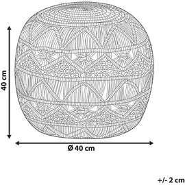 Beliani Pouf KAYSERI Baumwolle 40 x 40 x 40 cm Grau