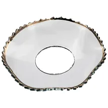 holfeuer crystal design Kerzenmanschette Gezackt, gewellt Goldrand Gold