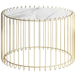 lookway Marbelle Weiß/Gold Metall 60 x 39 x 60 cm