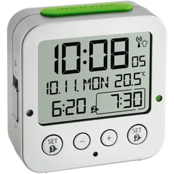TFA® digitaler Funkwecker 60.2528.54 BINGO silber