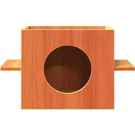 vidaXL Katzenhaus Wachsbraun 51x35x30 cm Massivholz Kiefer