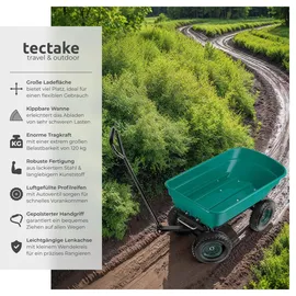 Tectake Bollerwagen Gartenwagen mit Kippfunktion grün