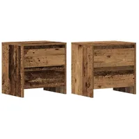VidaXL Nachttisch 2 Stk. Alte Holz 45x34x44,5 cm Holzwerkstoff