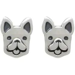 Gemshine Ohrhänger 'FRENCH BULLDOG ' Ohrringe   Grau Damen 