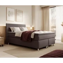 Inter Boxspringbett Gent 180x200cm Braun Taschenfederkern