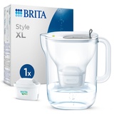 Brita Wasserfilter-Kanne Style XL hellgrau (3,6l) inkl. 1 MAXTRA PRO All-in-1 Kartusche – großer Filter im modernen Design für den Kühlschrank zur Reduzierung von Kalk, Chlor, Blei & Kupfer