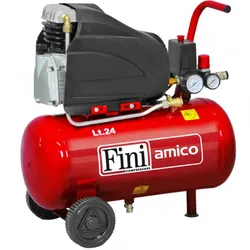 Fini Amico 25/SF2500 - Elektrischer Kompressor mit Wagen - 2PS Motor - 24 Liter