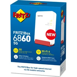 AVM FRITZ!Box 6860 5G Edition International, Router, Weiss