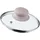 Kadax Glasdeckel mit Griff aus Silikon, Deckel mit Dampfloch, 14 cm, beige