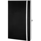 Chronoplan 50946 Buchkalender Chronobook Softcover Black Edition A5 1 Tag/1 Seite schwarz
