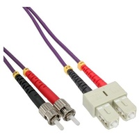 InLine LWL Duplex Kabel, OM4, 2x SC Stecker/2x ST