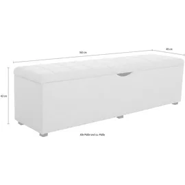 Home Affaire Hockerbank Checked Grau 160 x 42 x 40 cm