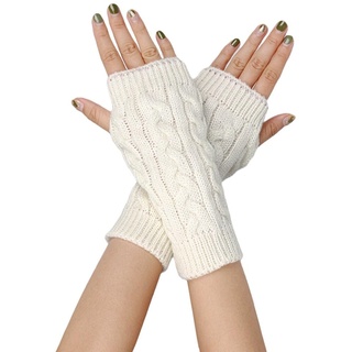 LICHENGTAI Handstulpen Fingerlose Handschuhe Damen Winter Pulswärmer Handschuhe Herbst Winter Mode Warme Finger Handgelenk Armstulpen Gestrickte Handschuhe Sporthandschuhe Weihnachten Geschenk