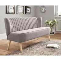 2-Sitzer INOSIGN "Campi", grau (taupe), B:140cm H:81cm T:67cm, 92% Polyester, 8% Nylon, Sofas, bequemes Küchensofa, frei im Raum stellbar