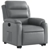 vidaXL Relaxsessel mit Aufstehhilfe Kunstleder 50 x 100 x 0 cm Grau