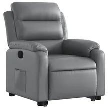 vidaXL Relaxsessel mit Aufstehhilfe Kunstleder 50 x 100 x 0 cm Grau