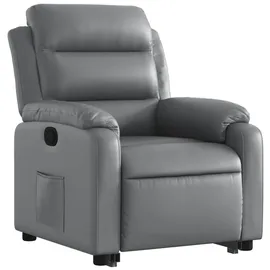 vidaXL Relaxsessel mit Aufstehhilfe Kunstleder 50 x 100 x 0 cm Grau