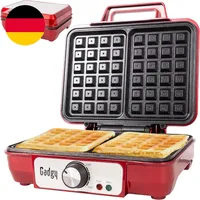 Gadgy Doppel-Waffeleisen Für 2 Belgische Waffeln (10,5 X 15 Cm), 1000W, Temperat