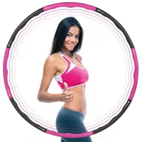 MSports® Hula-Hoop-Reifen Hula Hoop Reifen Fitness mit Massagefunktion rosa