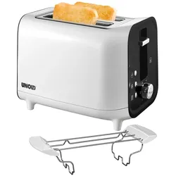 Unold 38410 TOASTER Shine White Automatik-Toaster für 2 Brotscheiben, 4 Funktionen: Toasten, Auftauen, Aufwärmen, Stoppen