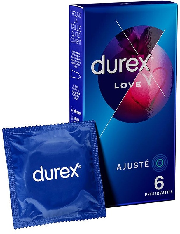Durex Préservatifs Love - 6 Préservatifs Faciles à mettre 6 pc(s) préservatif(s)
