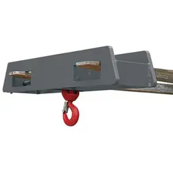 Lasthaken Stapler-Aufsatz über zwei Gabelzinken, 5000 kg, anthrazitgrau
