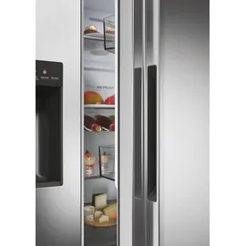 Haier - Amerikanischer kühlschrank 90,5 cm, 601 l, belüftet, platin HSW59F18EIMM