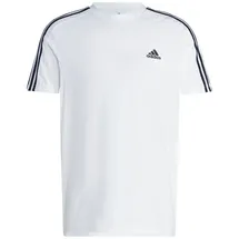 Adidas Essentials Single Jersey 3-Streifen T-Shirt White / Black 4XL