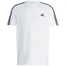 Adidas Essentials Single Jersey 3-Streifen T-Shirt White / Black 4XL