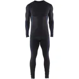 Blåkläder 6810 Light Unterwäsche-Set schwarz/blau XS
