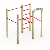 Wickey Sprossenwand Fit Base 615 - Outdoor-sportgerät, Kraftstation, Fitnessstation, Sportgeräte Für Zuhause, Workout, Krafttraining, Gymtower, Fitnessturm, 5 Jahre Garantie Auf Holz- Und Hdpe- - Wickey