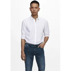 Only & Sons Langarmhemd Weiß M