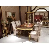 Königlicher Esstisch Tisch Holz Luxus Tische Barock Rokoko Esszimmer Antik Stil