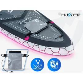 Thunder Mossa SUP Board 320 x 75 x 15 cm Grau/Weiß/Rosa