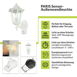 Licht-Erlebnisse Nostalgische Außenleuchte mit Bewegungsmelder CX421-25-13 AN PIR