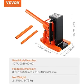 Vevor Wagenheber Stahl 20-135 mm orange