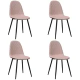 vidaXL Esszimmerstühle 4 Stk. Rosa Samt
