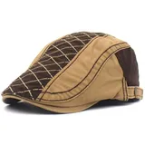 Adantico Herren Baumwolle Schirmmützen Flat Cap (Braun) - 50-60