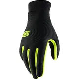 100% Brisker Xtreme Gloves - Black/Fluo Yellow