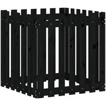vidaXL Pflanzkübel Lattenzaun-Design 70 x 70 x 70 cm Schwarz